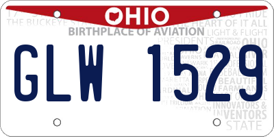 OH license plate GLW1529
