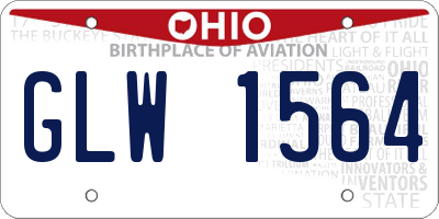 OH license plate GLW1564