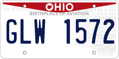 OH license plate GLW1572