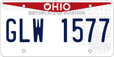 OH license plate GLW1577