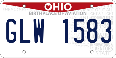 OH license plate GLW1583