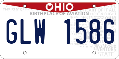 OH license plate GLW1586