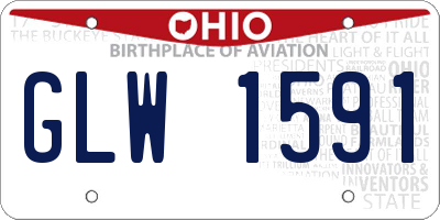 OH license plate GLW1591