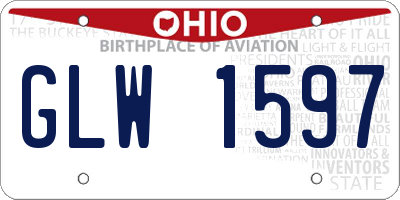 OH license plate GLW1597
