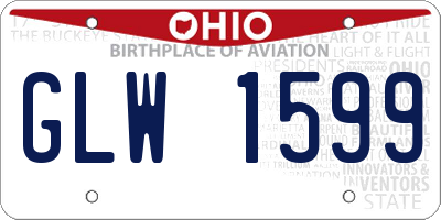 OH license plate GLW1599