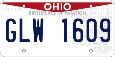 OH license plate GLW1609