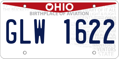 OH license plate GLW1622