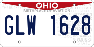 OH license plate GLW1628