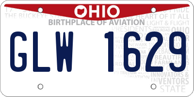 OH license plate GLW1629