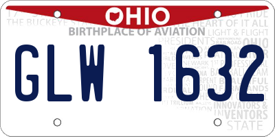 OH license plate GLW1632