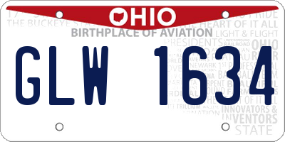 OH license plate GLW1634