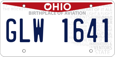 OH license plate GLW1641