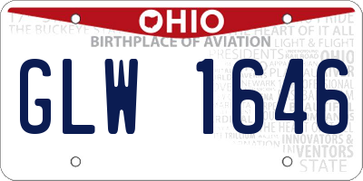 OH license plate GLW1646