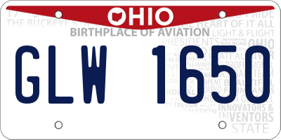 OH license plate GLW1650