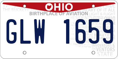 OH license plate GLW1659