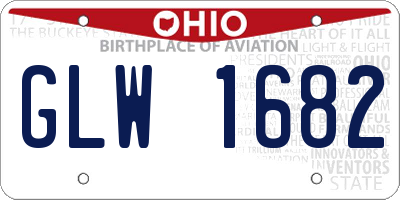 OH license plate GLW1682
