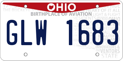 OH license plate GLW1683