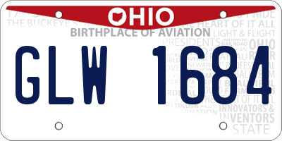 OH license plate GLW1684