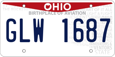 OH license plate GLW1687