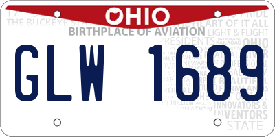 OH license plate GLW1689