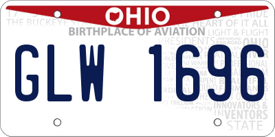 OH license plate GLW1696