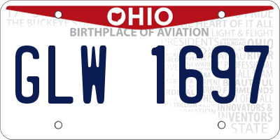 OH license plate GLW1697