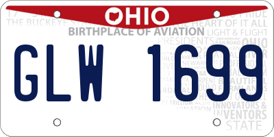 OH license plate GLW1699