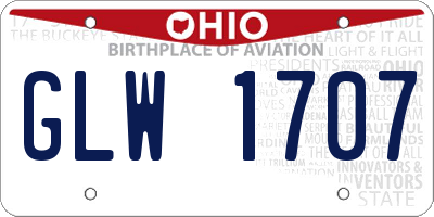 OH license plate GLW1707