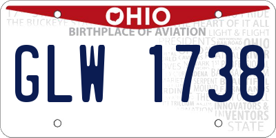 OH license plate GLW1738
