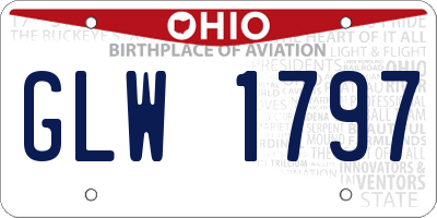 OH license plate GLW1797