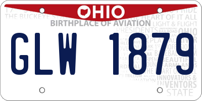 OH license plate GLW1879