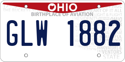 OH license plate GLW1882