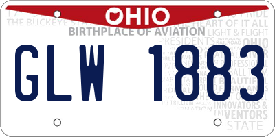 OH license plate GLW1883