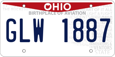 OH license plate GLW1887