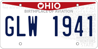 OH license plate GLW1941