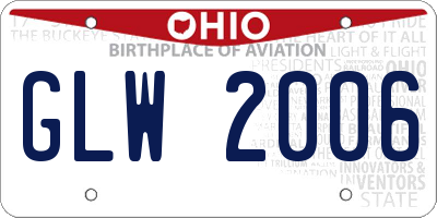OH license plate GLW2006