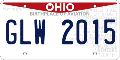 OH license plate GLW2015
