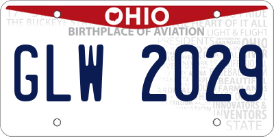 OH license plate GLW2029
