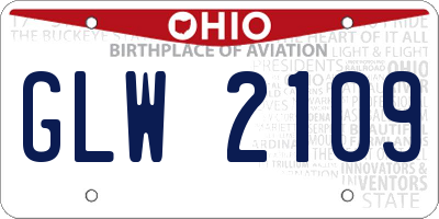 OH license plate GLW2109