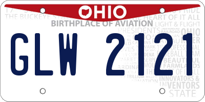 OH license plate GLW2121