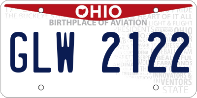 OH license plate GLW2122