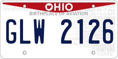 OH license plate GLW2126