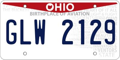 OH license plate GLW2129