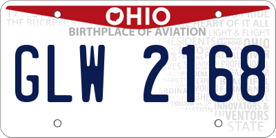 OH license plate GLW2168
