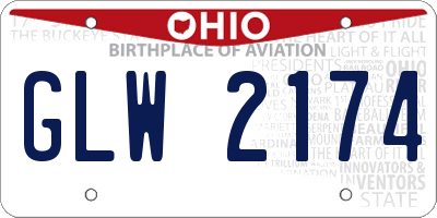 OH license plate GLW2174