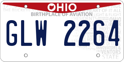 OH license plate GLW2264