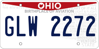 OH license plate GLW2272