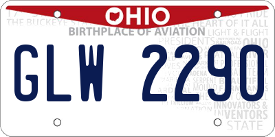 OH license plate GLW2290