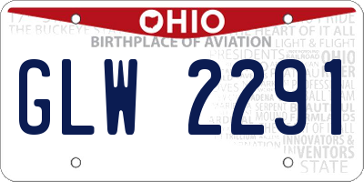 OH license plate GLW2291