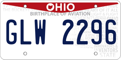 OH license plate GLW2296